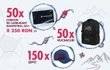 Castiga carduri de carburant de 250 lei fiecare, rucsacuri sau șepci Red Bull